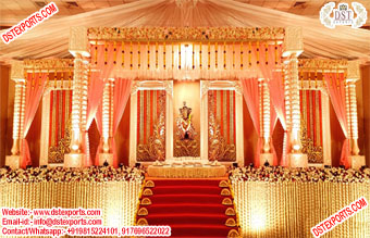 Royal Triple Pillar Fiber Wedding Mandap France