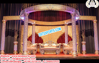 Glamorous Crystal Fiber Wedding Mandap UK