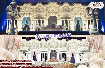 Indo-Western Wedding Theme Reception Stage