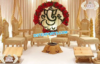 Designer Vidhi Wedding Wooden Mandap Chair