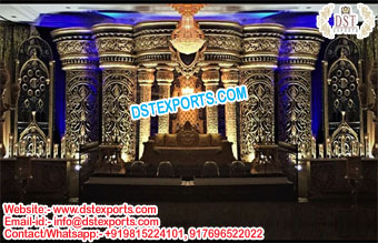 Indo Western Wedding Crown Stage Set