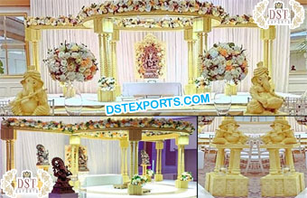 Traditional Wedding Triple Pillars Mandap Kenya