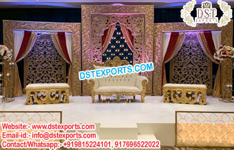 Muslim Walima Stage Mehraab Decoration