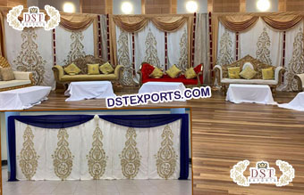 Embroidered Sangeet Event Backdrop Curtains