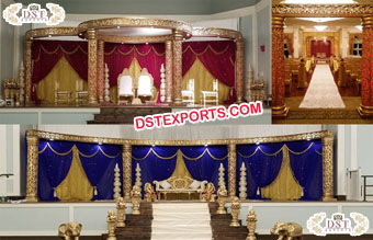 Exclusive Gold Jali Mandap/Stage for Wedding