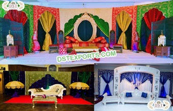 Muslim Mehndi Event Mehraab Embroidered Backdrop