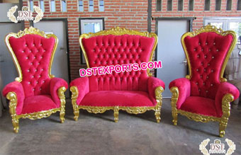 Designer High Back Wedding Sofa Set