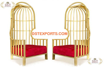 Royal Wedding Metal King Throne Chairs