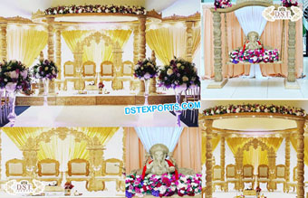 Designer Wedding Wooden Round Mandap