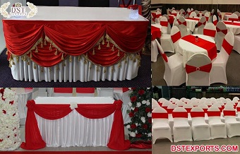 Wedding Decor Table Frills & Chair Cover
