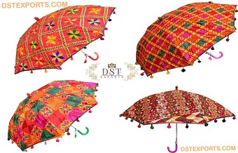 Multi-Color Phulkari Umbrella for Wedding Decor