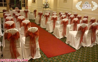 Hot Sale Satin Wedding Chair Covers & Sashes