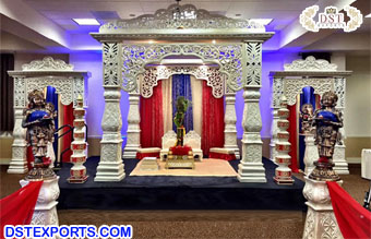 Indian Wedding White Bollywood Mandap