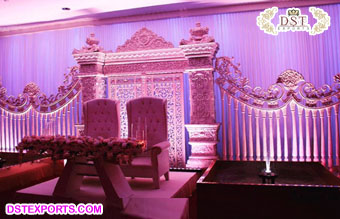 Hindu-Christian Fusion Wedding Stage Set