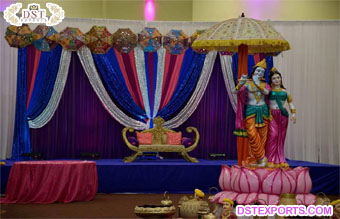 Garba Night Decor Radha Krishna Stage