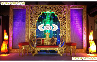 Muslim Wedding Reception Bridal Stage Decor�