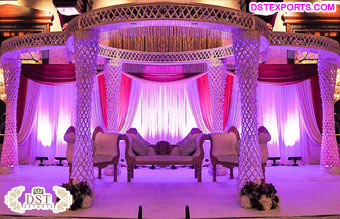 Indian Hindu Wedding Ceremony Crystal Mandap