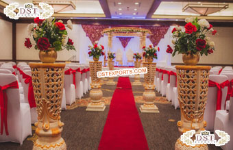 Beautiful Wedding Pillars and Aisle Decor