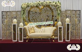 Diamond Wedding Metal Backdrop Stage Set