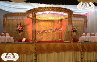 South Asian Wedding Fiber Crystal Mandap