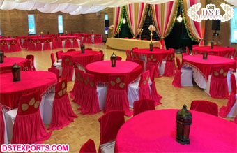 Hot Pink Banquet Hall Chair & Table Covers