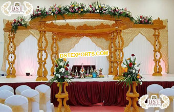 Best Wooden Carving Indian Wedding Mandap