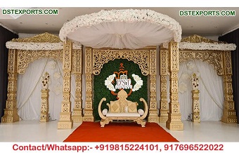 Magnificent Gold Mandap for Indian Wedding