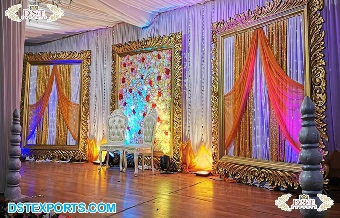 Dazzling Wedding Backdrop Gold Medallion