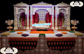 Bollywood Style Sangeet Stage Event Decoration