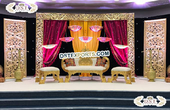Golden Wedding Stage in Arabian Style