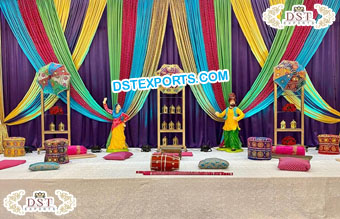 Punjabi Pre-Wedding Decor Mehendi Stage