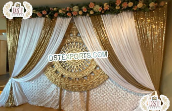 Shimmery White Gold Wedding Backdrop�