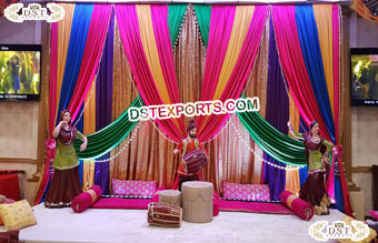 Mehndi Night Stage Sangeet Backdrop�