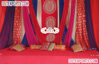 Wedding Stage Round Embroidery Backdrop Curtain
