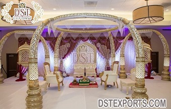 Traditional Wedding Trunk Pillar Mandap Decoration