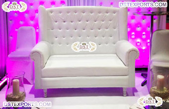 Modern Tufted Wedding Loveseat for Bride Groom