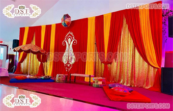 Wholesale Wedding Haldi Ceremony Backdrops Curtain