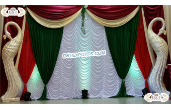 Elegant�Wedding Backdrop Curtains with Swags