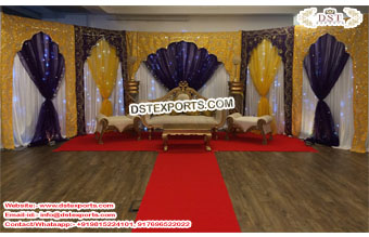 Asian and Muslim Wedding Backdrop Curtains