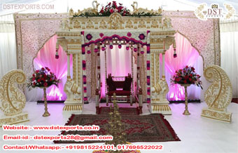 White Gold Fiber Traditional Manavarai Stage