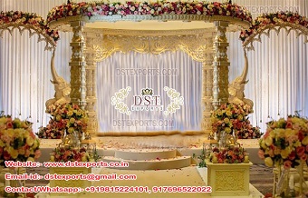 Elegant Designer Carved Fiber Wedding Mandap Decor