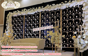 Lavish Wedding Stage Metal Candle Walls Decor