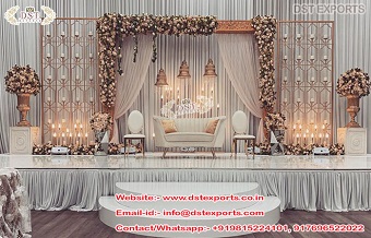 Dazzling Wedding Stage Metal Candle Walls