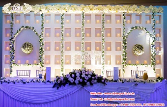 Reception Stage Wedding Candle Walls